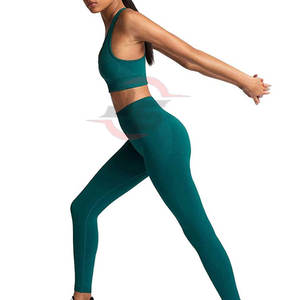 Conjunto de yoga para mujer superventas patrón sólido de alta calidad para adultos precio al por mayor - Product Image 4
