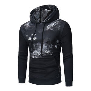 Sudadera con Capucha Personalizada de Poliéster/Algodón, Forro Polar Grueso, Cierre Completo, Estilo Y2K, con Pedrería, para Hombre, con Estampado 3D - Product Image 5