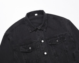 Marque de mode High Street personnalisée Tissus denim Hip Pop délavés Veste denim personnalisée Vestes pour hommes - Product Image 4