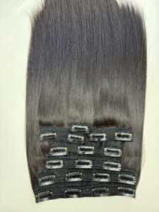 Clip d'extensions de cheveux de 6 à 32 pouces pour femmes, Clip d'extensions de cheveux humains à cuticules alignées dans l'os droit pas cher de l'usine - Product Image 2