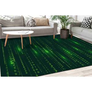 Tapis à code binaire - Tapis imprimé avec motif informatique, tapis à poils doux - Product Image 2