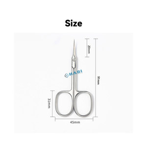 Ciseaux à cuticules de la meilleure qualité avec lame en acier inoxydable de qualité chirurgicale incurvée et tranchante emballage personnalisé pour les soins de beauté manucure - Product Image 3