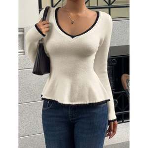 Suéter Cárdigan de Punto Acrílico Estilo Coreano para Mujer, Transpirable, Antipilling, Multicolor, Vintage, Casual, Manga Larga para Otoño - Product Image 3