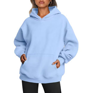 Nueva Sudadera con Capucha de Forro Polar de Invierno 2026 de Alta Calidad, Azul Cielo, para Mujer, Tallas Grandes, Estilo Urbano, la Más Moderna - Product Image 1