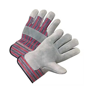 Gants de travail en cuir de qualité supérieure, cuir de vache industriel, coton pour le jardin, soudage, protection des mains et des bras - Product Image 1
