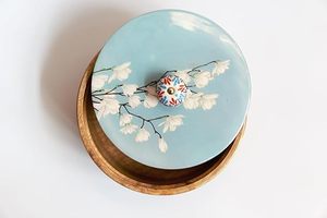 Màu Nâu Bằng Gỗ Roti Lưu Trữ Box Với Thiết Kế Nắp Và Núm Vàng Bộ Đồ Ăn Trang Trí Chapati <span class=keywords><strong>Container</strong></span> Cho Thực Phẩm Lưu Trữ Trong Số Lượng Lớn - Product Image 2