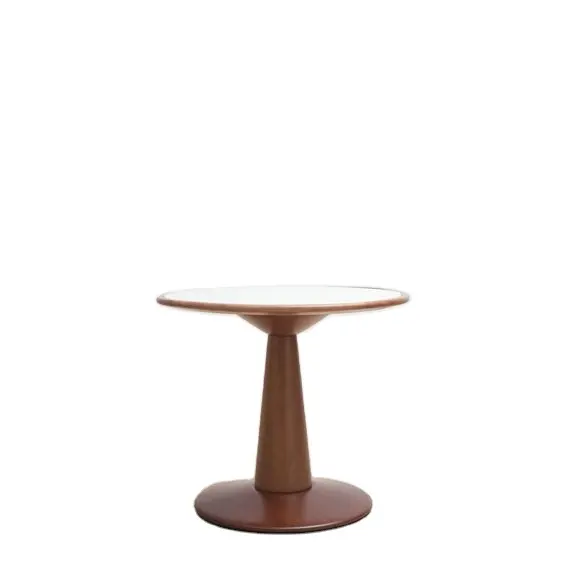 โต๊ะรับประทานอาหารด้านข้างที่ทันสมัยประหยัดพื้นที่กาแฟออกแบบด้วยไม้มะม่วงทรงกลมปลายไม้ข้างเตียง