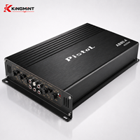 Amplifier dan Woofer Mobil Kelas Profesional 4 Kanal 100Wx4 RMS 7800W Puncak 100dB 12-24V untuk Sistem Suara Kendaraan