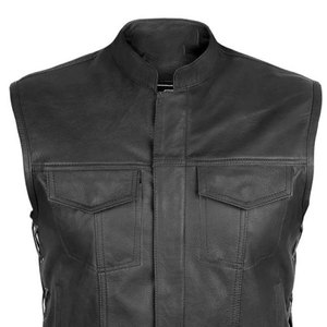 Chaleco de cuero de vaca genuino 100% para hombre, ropa deportiva de verano/invierno para hombre, chaquetas sin mangas de moda para motociclismo y ciclismo - Product Image 5