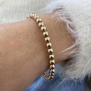 Antique IGI Certified Pear Cut VVS Lab Grown Diamond Yellow Gold Plated 925 Sterling Silver <b>Ball</b> <b>Bracelet</b> Fine Jewelry For Women - Product Image 4