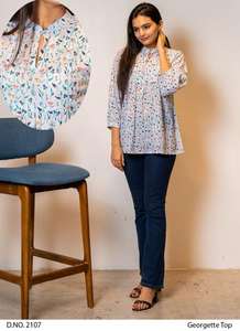 Ropa étnica india con estampado Digital Slub Kurtis para mujer, ropa de oficina informal de rayón pesado, estilo de camisa para la cultura india pakistaní - Product Image 3