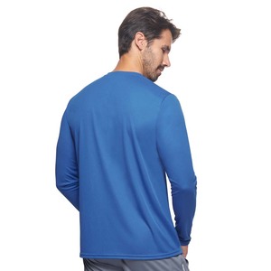 Camiseta de manga larga con logotipo personalizado de algodón hilado transpirable para hombre - Product Image 6