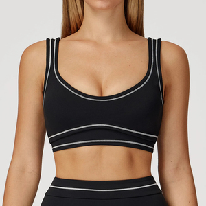 Women's Breathable Lightweight Nylon Spandex Sports <b>Bra</b>-High Support Racerback Seamless Yoga Activewear - Product Image 4