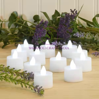 Bougies LED sans flamme faites à la main Flawless Life, blanc chaud, en plastique, pour festivals, événements, Diwali, mariage, décoration de Noël