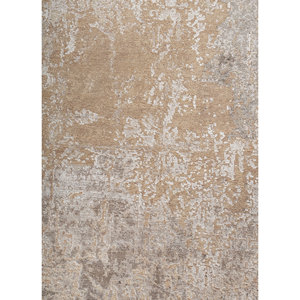 Alfombras Entropy Ivory de Lana y Seda de Bambú Anudadas a Mano AKWB-3625 para Sala de Estar, Dormitorio, Pasillo, Rectangulares Abstractas, Hechas a Mano - Product Image 3