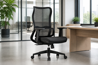 Chaise de bureau ergonomique en maille avec soutien lombaire, pivotante, avec accoudoirs, pour bureau, école, usine, directement de l'usine, OEM, ODM