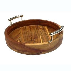 Bandeja de madera rectangular única del exportador del fabricante indio, diseño moderno, precio bajo, manijas de bandeja para servir para decoración del hogar, gran oferta - Product Image 6