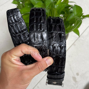 Ceinture en cuir gaufré croco pour homme, accessoire élégant, durable et longue durée - Product Image 4