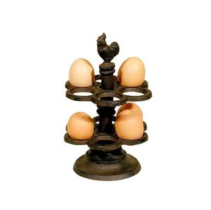 Porte-œufs en fer forgé d'aspect vintage de qualité supérieure pour organiser avec charme les œufs dans les cuisines de style ferme rustique et les maisons confortables - Product Image 6