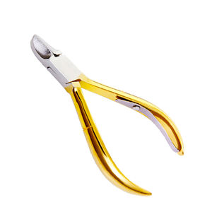 Pince à cuticules à ressort unique pince à cuticules demi-or pince à cuticules en métal acier pince à cuticules coupe-ongles - Product Image 5