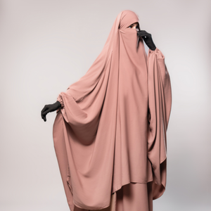 Conjunto de Dos Piezas de Jilbab Islámico para Mujeres Musulmanas, Talla Grande, Cobertura Completa, Modesto, para Fiestas Nocturnas, Ropa de Poliéster, Proveedor Mayorista - Product Image 1