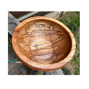 Bol en bois fait main, écologique, lavable, design moderne, élégant et polyvalent pour servir salades et fruits lors de fêtes - Product Image 6