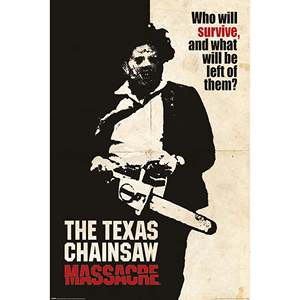Modern Style for Texas Chainsaw Massacre <b>Poster</b> Paper Design Wall Decor Asking 'Who Will Survive?' - Product Image 1