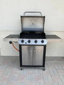 Parrilla de Gas de Acero Inoxidable de 4 Quemadores de Calidad con Carro y Estantes Laterales - Product Image 2