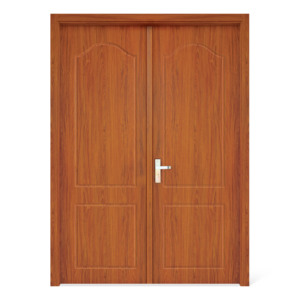 Porte intérieure moderne en bois grainé, imperméable, insonorisée, composite PVC WPC, porte battante pour salle de bain, chambre à coucher - Product Image 1