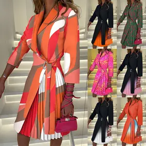 Meilleure vente automne et hiver Mini robe Polo col moyen manches longues taille moulante robes élégantes pour femmes 2022