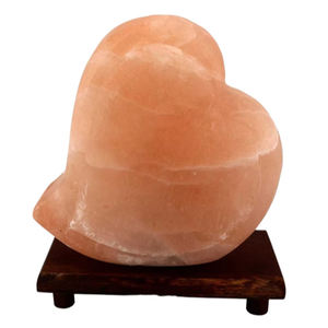 Décoration d'intérieur élégante avec lampe en forme de cœur en pierre de cristal de sel rose de l'Himalaya Ambiance apaisante Artisanat naturel - Product Image 2