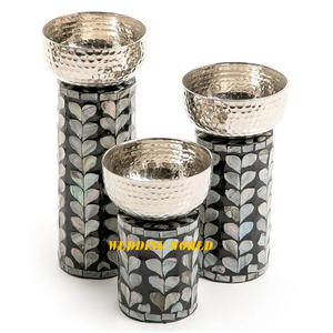 Ensemble de trois bols à chocolat martelés avec support en nacre, taille personnalisée, nouveau bol à chocolat design - Product Image 4