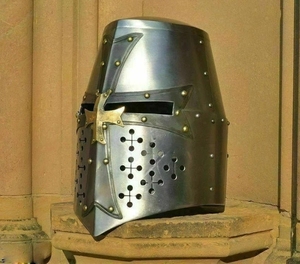 Nouveau casque d'armure de chevalier Templar en pain de sucre-casque médiéval portable cadeaux de Costume - Product Image 2