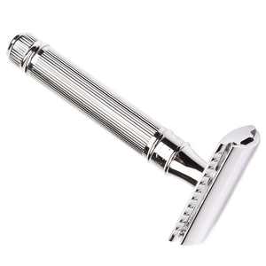 Rasoirs de sécurité de barbier fantaisie Double bords droits avec poignée antidérapante Rasoirs de sécurité de rasage de cheveux personnalisés de 5" - Product Image 4