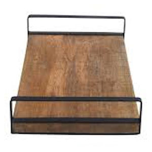 Plateau de service en bois très exigeant avec poignées en corde design pour une grande adhérence utilisé dans le restaurant d'hôtel à domicile - Product Image 2