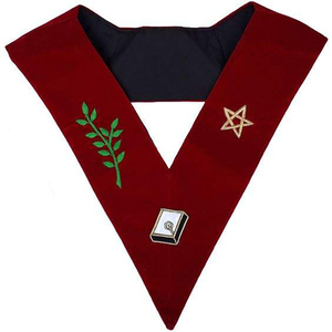 Collar de oficiales de calidad superior con logotipo personalizado bordado Masonic Regalia Rite Misraim - Product Image 1