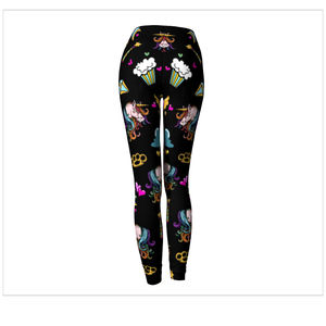Noir en gros personnalisé marque Sublimation nouveau 2023 Design femme taille haute femmes Leggings Design avec 100% Polyester/coton - Product Image 3