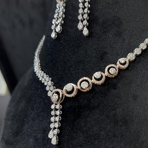 Ensemble collier élégant de luxe en or 14K avec diamants naturels Collection de bijoux intemporels - Product Image 2