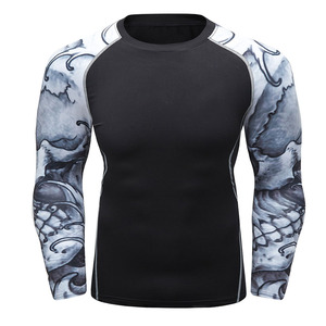 Custom Made Oem Mens MMA Rash Guard UPF 50+ Compression Shirt Quick Dry Long Sleeve Sublimation BJJ Sportswear - Product Image 6