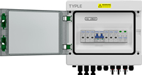 Boîtier de Combinaison Solaire TYPLE TPX7-P 3 en 1 DC600V, Boîtier de Jonction pour Panneaux Photovoltaïques, Boîtier de Distribution DC Photovoltaïque Étanche IP65