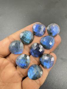 Alta calidad 18mm azul llamativo labradorita suelta forma redonda Briolette piedras preciosas naturales fabricación de joyas al por mayor lote disponible - Product Image 3