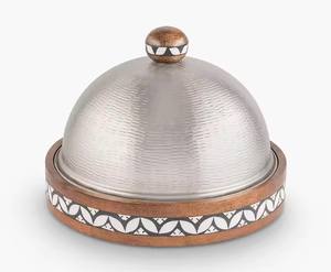 New Metal Hotpot With Stand for Pot Best Quality Handmade Luxury Casserole Round Shape Wedding Hotel <b>Table</b> Top Serving Hot Pot - Product Image 4