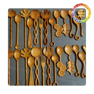 Bonitos tenedores y cucharas de madera | Bonito Diseño y material duradero | Listo para usar - Product Image 2