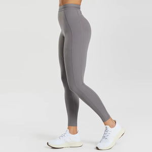 Women's Mid Waist Regular Fit Casual <b>Leggings</b> Spandex/Polyester Breathable Anti-Bacterial yoga fit Solid Pattern Silk Screen - Product Image 5