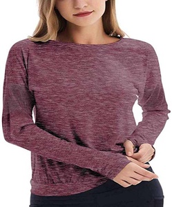 Vente en gros 2025 Nouveau design T-shirts d'été pour femmes de couleur unie Prix bon marché pour un usage quotidien et extérieur - Product Image 5