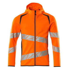 OEM invierno personalizado Hi Vis reflectante seguridad trabajo Zip Up Sudadera con capucha hombres seguridad manga larga seguridad Zip up chaquetas (PayPal verificado) - Product Image 1