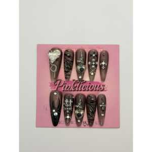 Uñas Postizas Color Plata Oscuro Ashen Relic - Product Image 4