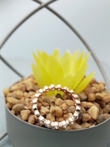 Women's Luxury 18K <b>Rose</b> Gold Hip Hop Trend Ring Full VVS Natural Round Diamond Classic Wedding Party Engagement - Product Image 6