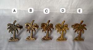 Anneau de serviette en laiton doré en forme de palmier, très vendu, pour la décoration de table sur le thème des fêtes et des mariages - Product Image 5