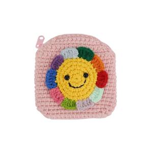 Elegant 100% Milk Cotton Seven-Color <b>Flower</b> Hand-Embroidered Coin Purse Credit Card Holder <b>Sweet</b> Lady Fashion Accessories - Product Image 4